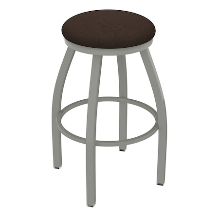 Holland Bar Stool Co 36" Swivel X-Tall Bar Stool, Nickel Finish, Rein Coffee Seat X802